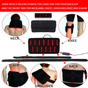 DGYAO@ Ultrasound Therapy 660NM Red Light Therapy & 880NM Near Infrared Light Therapy Devices Wearable Pad for Pain Relief (Two-Pads)