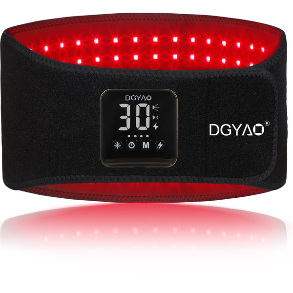 DGYAO Cordless Red Light Therapy for Waist Back with Functional Controller, 660nm Red Light & 850nm Near Infrared Light Therapy Device for Body Benefit for Waist Back Joint Pain Relief Relax