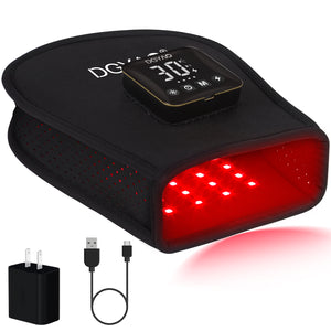 DGYAO Red Light Therapy for Hand, Cordless Infrared Light Therapy Device with Power Bank, Led Light Therapy Double Side Pad Glove Deep Penetrate Joint Benefit for Hand Wrist Fingers Pain Relief