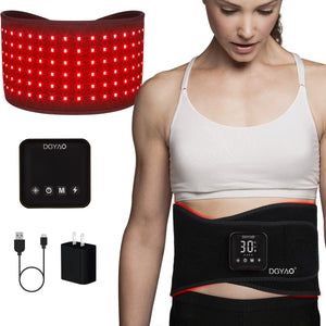 DGYAO Cordless Red Light Therapy for Waist Back with Functional Controller, 660nm Red Light & 850nm Near Infrared Light Therapy Device for Body Benefit for Waist Back Joint Pain Relief Relax