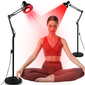 DGYAO Red & Infrared Light Thera Lamp – Full-Body, Custom Height, Dual Light for Skin & Muscle Relaxation Adjustable Device