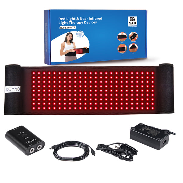 DGYAO New Red Light Therapy Belt for Waist, Back, Shoulders, and Joints - Muscle Relaxation with 880nm Infrared Light Device Featuring Pulse Mode