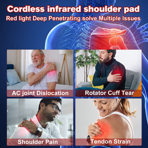 DGYAO Red Light Therapy for Shoulder, Cordless Near Infrared Light Therapy Device with Power Bank, Home Use Light Therapy Wrap Benefit for Shoulder Joint Pain Relief Muscle Relax