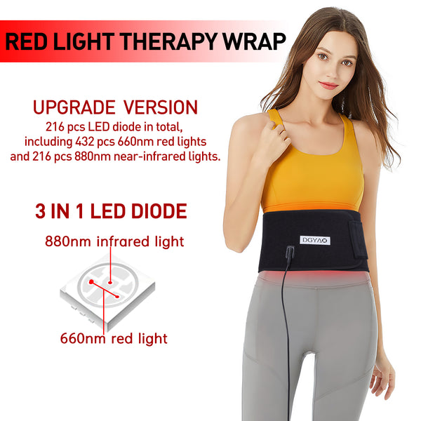 Red Light Therapy Belt 3 IN 1 120W LED Infrared Light Therapy Wrap for ...