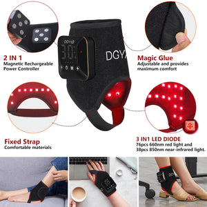 DGYAO Red Light & Infrared Light Ankle Pad - 660nm/850nm Dual Muscle and Joint Relax