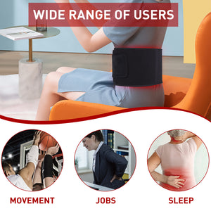 DGYAO New Red Light Therapy Belt for Waist, Back, Shoulders, and Joints - Muscle Relaxation with 880nm Infrared Light Device Featuring Pulse Mode