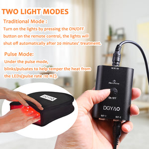 DGYAO Newest Red Light Phototherapy Glove for Hand Infrared Light Mitten Device for Hands Wrist Fingers Joints Muscle Relax