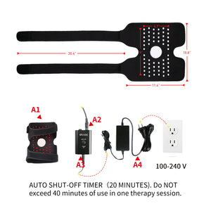 DGYAO Newest Red Light Therapy Device for Body 880NM LED Infrared Light Wrap Pad for Elbow Knee