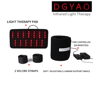 DGYAO@ Ultrasound Therapy 660NM Red Light Therapy & 880NM Near Infrared Light Therapy Devices Wearable Pad for Pain Relief (Two-Pads)
