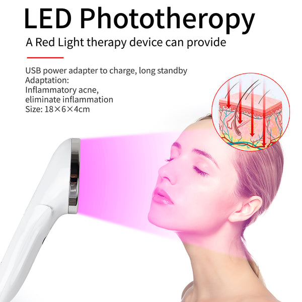 DGYAO Wireless LED Light Therapy Handheld Device for Face DGYAO RED